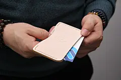 DAWNSTUDIO头层植鞣牛皮名片夹-原色-淘宝网