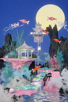 「中式梦核」壁纸美学·坠入古画之梦 - 小红书