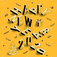 贺卡,商务,2020,模板,三维图形,节日,礼物,白色,季节,问候