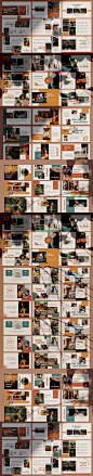 咖啡色欧美风商业杂志画册PPT模板,咖啡色欧美风商业杂志画册PPT模板免费下载,-七图网