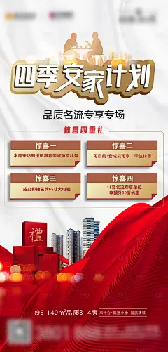地产惊喜四重礼海报-设计素材-shejisc.cn
