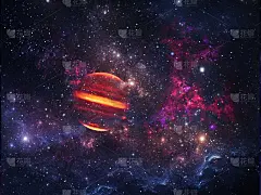 行星和星系，科幻小说的壁纸。