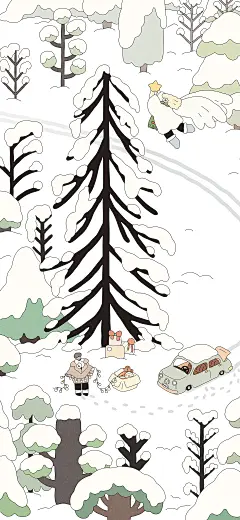 可爱 插画 手机壁纸