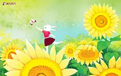 桌面壁纸 卡通兔 兔子 卡通形象 服饰 时尚 壁纸 电脑壁纸  艾玩兔 画儿晴天 微信65643766 QQ：65643766