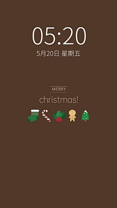 圣诞节简约插画手机壁纸