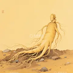 人参中药材摄影高清模板免费下载-趣麦麦图