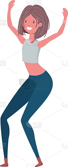 女人,舞蹈,白色背景,事件,舞池,节日,夏天,休闲,行动,搬迁