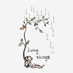 在树下躲雨的女孩高清素材 卡通 在树下躲雨的女孩 小猫咪 插画 树下的人 免抠png 设计图片 免费下载