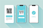 Premium Vector | Qr code scan steps on smartphone