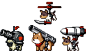 From Mercenary Kings. Early concepts for a fleet of dog enemies, working for CLAW. They did not make it into the game, even if they were dangerously adorable!