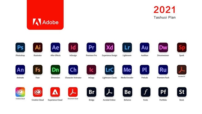 Adobe全家桶(2021)软件免费下载...