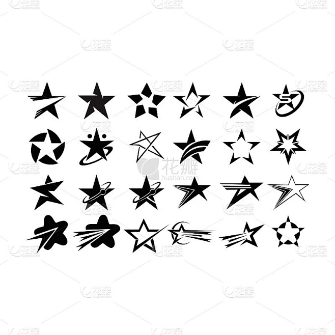 向量星图标集。素材-花瓣网