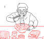 RAMEN BOY : 夢中にラーメンを食べる学生のアニメを作りました！An animation of student eating ramen I made recently!