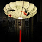 现代新中式布艺吊灯手绘画艺术古典笼东南亚