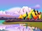 Mountain (029/365) rustic trees lake reflection blur gradients grain texture colorful colors grand teton mountain