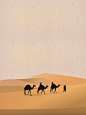 沙漠荒漠西北旅游宣传单海报背景素材