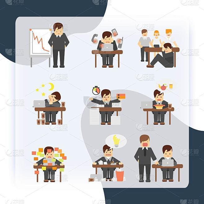 工作压力图标设置矢量设计