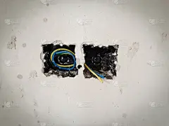 电缆,电,盒子,建筑工地,地形,秋天,白色,黑色,绝缘体,混凝土