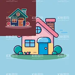 卡通阳光小房子矢量简笔画  - 源文件下载【酷图网】卡通,阳光房,小房子,别墅,尖顶,阳光,太阳,房屋,房子,平顶房,阁楼房,瓦房,民宿,平房,免抠素材,矢量,简笔画,儿童画,儿童插画,插画,蜡笔画