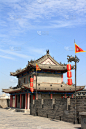 过去,要塞,西安,明朝风格,贴身保镖,城墙,天空,旅途,地名,古老的