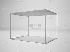 3d 呈现白色现代贸易展览会展位插图