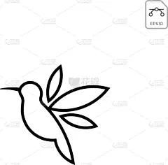 品牌名称,分离着色,蜂鸟,图标,商务,摆拍,野生动物,翅膀,模板,设计