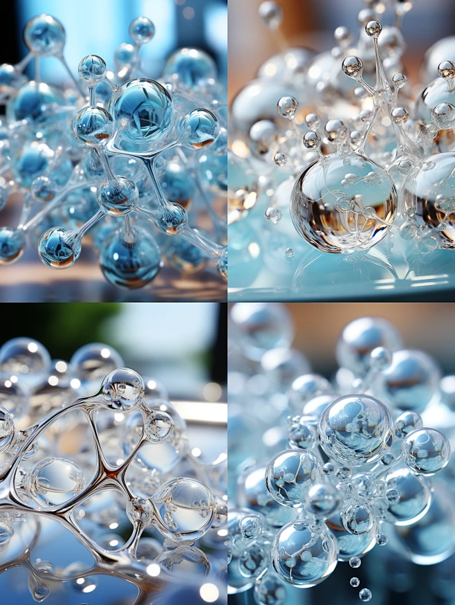 分子结构 水分子 透明质酸钠分子 
