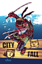 TMNT#25: City Fall_cover by Santolouco