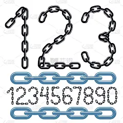 孤立向量数的集合。新潮数字，海报设计。