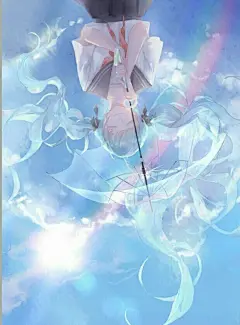 唯美意境 清新文艺 壁纸背景 初音未来