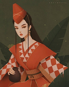 指尖染尽采集到插画