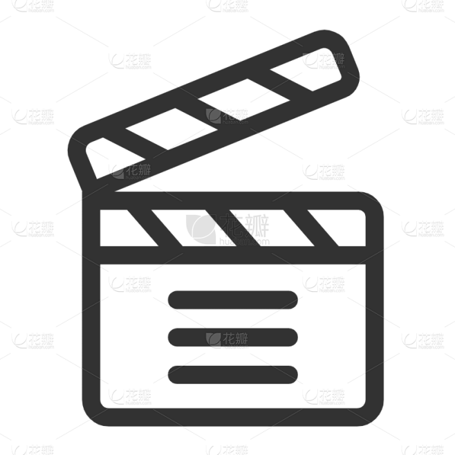 扁平-新闻要素icon-打板
