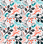 Vector set of abstract and stylised patterns :  Vector collection of abstract and stylised floral patterns with colourful geometrics, fantasy flowers and birds.