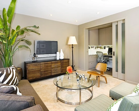 contemporary family room by Amoroso Design #家居创意#-花瓣网