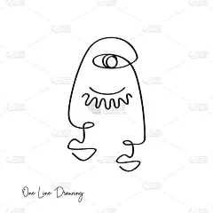 人的脸部,时尚,一个人,线条画,两个物体,可爱的,贺卡,背景分离,部落艺术,肖像