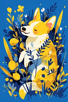 狗狗插图动植物插图插画