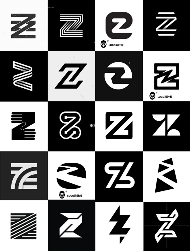 灵感采集⭐300个字母Z元素图形logo设计分享-花瓣网
