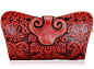 Pijushi Designer Floral Collection Leather Shoulder Handbags Clutch Cross Body Bags 22295 (One Size, Red): Handbags: Amazon.com