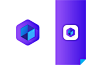 Blockchain Logo technology symbol logo app money cryptocurrency bitcoin save hexagon foundation data blockchain