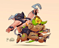 Instagram 用户 Max Grecke : "Hog Orisa meta! #drawing #digital #art #illustration #overwatch #roadhog #orisa #blizzard #maxgrecke" : Max Grecke 在 Instagram 分享了帖子：“Hog Orisa meta! #drawing #digital #art #illustration #overwatch #roadhog #orisa #bli