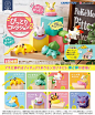 This may contain: an advertisement for candy moulds featuring pokemon and pikachu figures on display