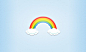 彩虹云图标PSD素材-icon-视觉中国下吧