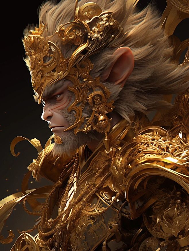 穿着黄金圣衣的美猴王