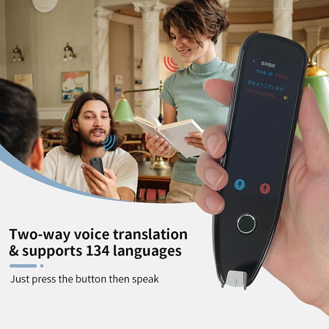 Stylet Traducteur Intelligent S7 – Lecteur Scanneur AI – Noir