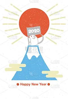 鼠年,新年前夕,日本,贺卡,高雅,鼠,运动茄克,明信片,经度,新年