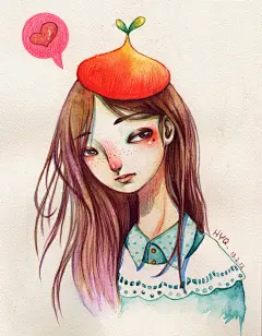 森女-黑眼圈弟弟__涂鸦王国插画