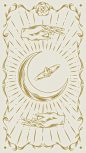 神秘星系手势太阳月亮星星欧式边框花纹插画海报 AI矢量素材 (6)