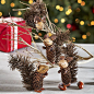 Winter Pinecone Friends - Squirrels | Seasonal Christmas Ornaments: 