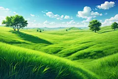 草地自然风景摄影图