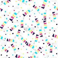 Seamless pattern with letters of alphabet A, B, C,
